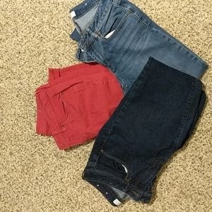 Loft curvy skinny jeans size 6 3 pairs